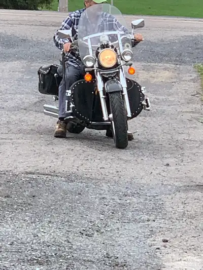 Only 47,052 kms on this little one. It”s an 1100cc, great starter bike. Comes as shown with hitch an...