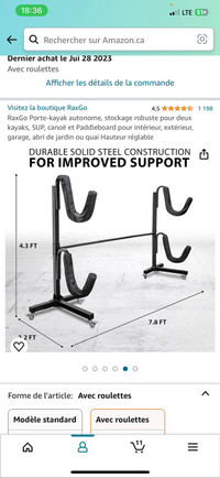 Support et buggy pour kayak/ Paddle board/ planche