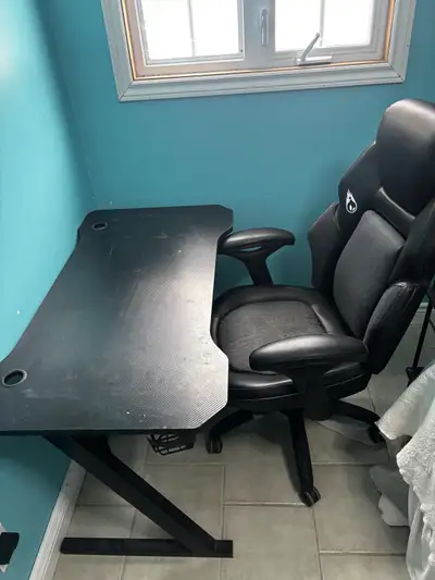  gamers chair and desk, View more