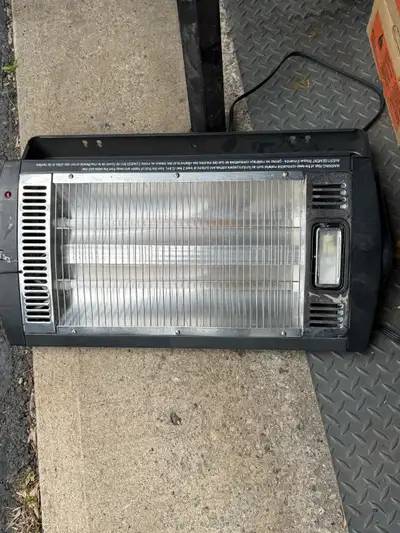 This infrared heater is a powerful and efficient way to warm up any space quickly, featuring adjusta...