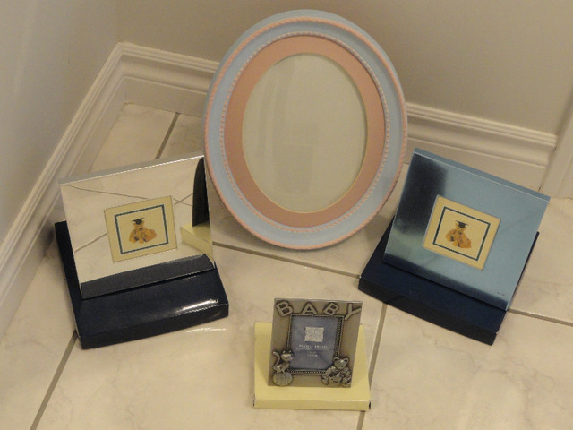 BABY PICTURES PHOTO FRAMES - 4 NEW FRAMES IN ORIGINAL PACKAGING in Multi-item in Norfolk County