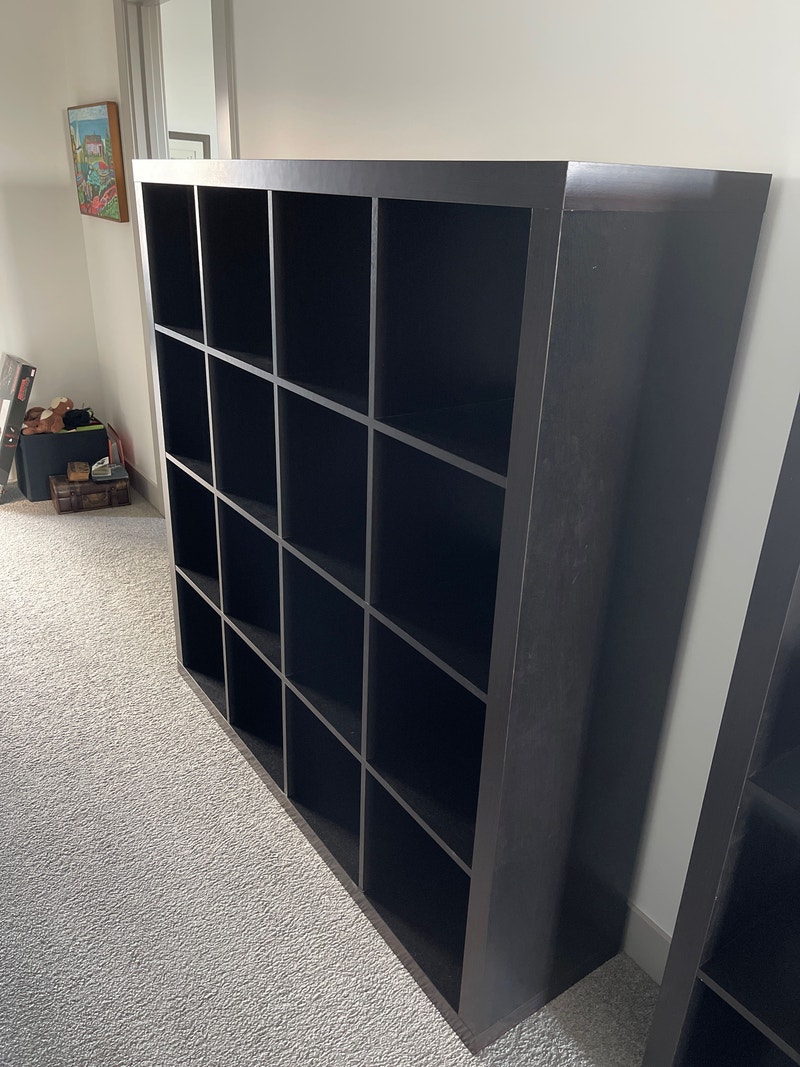 IKEA Kallax Black Brown 4x4 and 2x4 Bookcases & Shelving Units