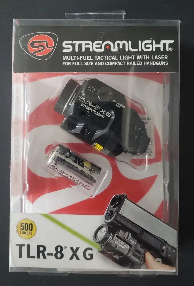 Brand New Streamlight TLR-8XG weapon light with laser (green)