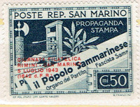 SAN MARINO.Vieux Timbre seul MINT, "Propaganda Stampa",1943.