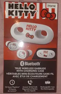 New Hello Kitty Bluetooth Wireless Earbuds with Charging Case