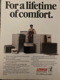 1989 Lennox Comfort Original Ad 