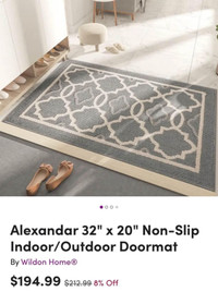 Alexandar 32*47 inch Non slip beautiful indoor/outdoor doormat 