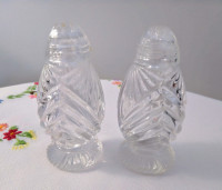 Vintage Cut Glass Salt & Pepper Shakers