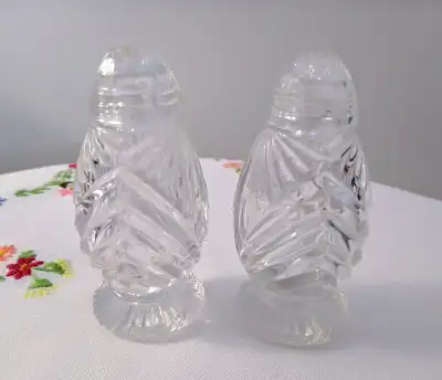 Vintage Cut Glass Salt & Pepper Shakers, View more