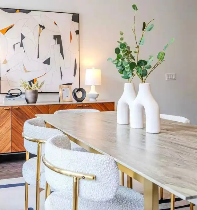 CB2 Style Boulce fabric Round Back Dining Chair (Price for each) in Chairs & Recliners in Markham / York Region - Image 4