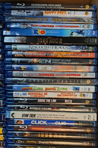 Blu Ray DVDs: $5 each or 100 for $300