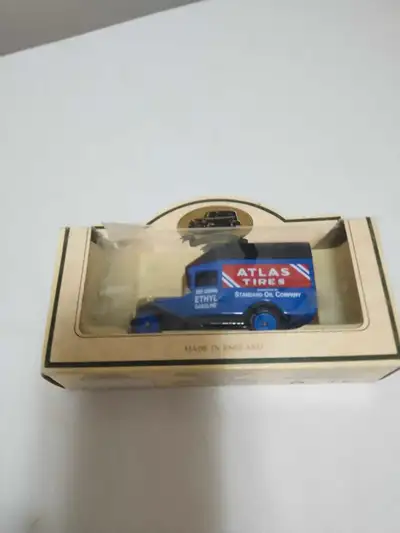 Antiques collectibles vintage car new in box Atlas Tires Truck blue color