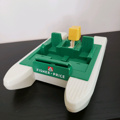 Vintage Fisher Price Adventure People Wilderness Patrol Green Pontoon Boat PRICE: $25.00 FIRM PICK U...