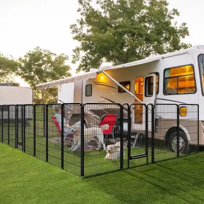 47" height 8 panels dog Playpen Outdoor, Indoor Pen for Lar, View more