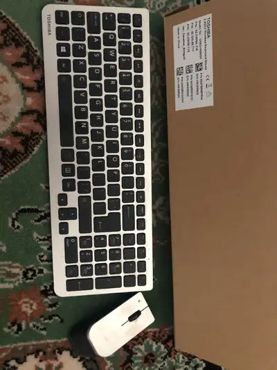 Toshiba wireless keyboard and mouse, View more