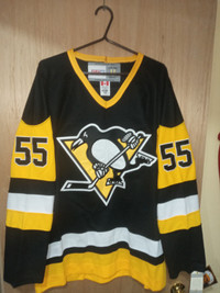 Reebok NHL Pittsburgh Penguins Sidney Crosby #87 CCM Fight Strap Jersey Mens  52