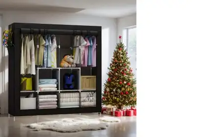Large wardrobe Portable Closet organizer 6 shelves + 4 hanging, View more