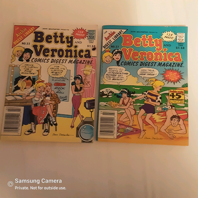 No. 22 & 27 1980s Betty and Veronica Comics Digest., View more