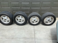 4 BOLT MUSTANG RIMS AND TIRES
