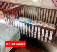 Baby crib , $40/each including the mattress
