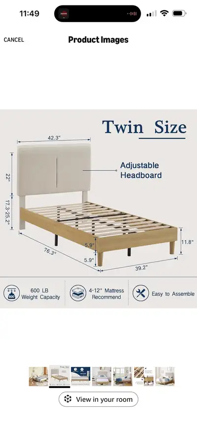 Price is PER bed. NO mattress included Need gone asap Smoke free, bug free home in st vital Will be...