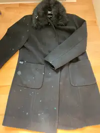 Manteau feutrine noir pour femme