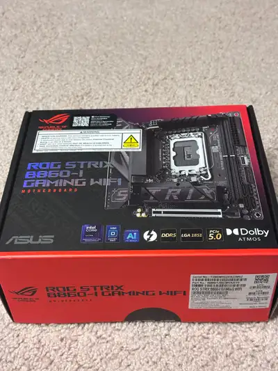 ASUS ROG Strix B860-I Gaming WiFi, Mini-iTX Motherboard Wifi 7, View more