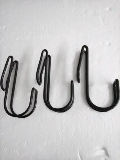 Three Plastic Coated  Hooks, View more