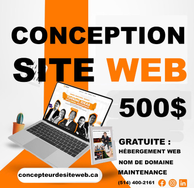 Concepteur de site web, 500$,Website Design, Site Web, Graphiste
