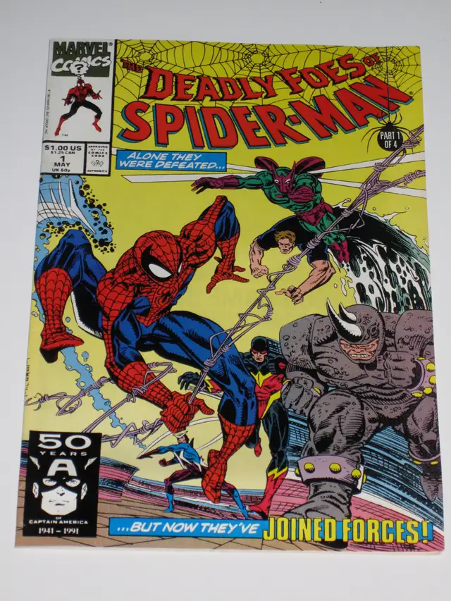 Marvel Comics Deadly Foes of Spider-Man#’s 1,2,3 & 4 comic book