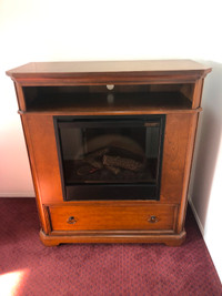 FIREPLACE, ELECTRIC, SIENNA MAPLE WOOD CABINET