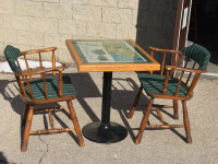 SPRINGFIELD GOLF CLUB GUELPH CAST TABLE MASTER PLAN + 2 CHAIRS