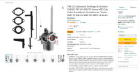 796122 Carburetor for Briggs & Stratton