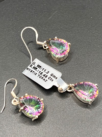 Silver Mystic Topaz Earring and Pendant Set