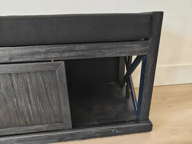 Dark Grey/Black Storage Entry Bench in Other in Bedford - Image 6