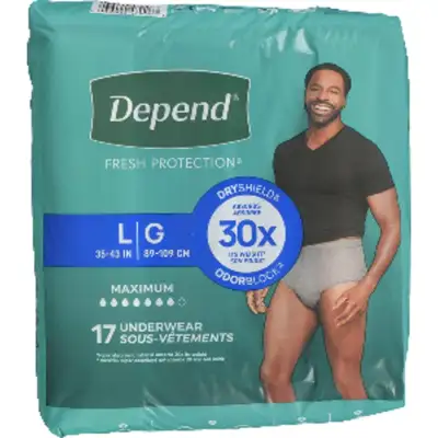 Mens Depends Underwear Large, View more