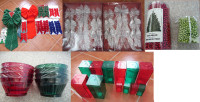 Variety of Christmas Bows, Beads/Garland, Bowls, or Containers