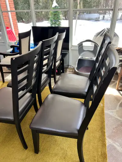 Set of 4 Solid Wood Dining Chairs – Padded Seats, View more