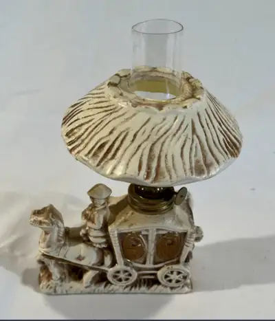 8.5 inches tallVintage oil lamp , View more