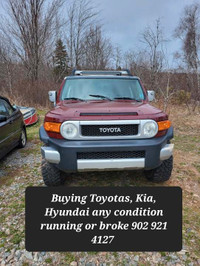 BUYING Toyotas, Kia, Hyundai any condition running or not