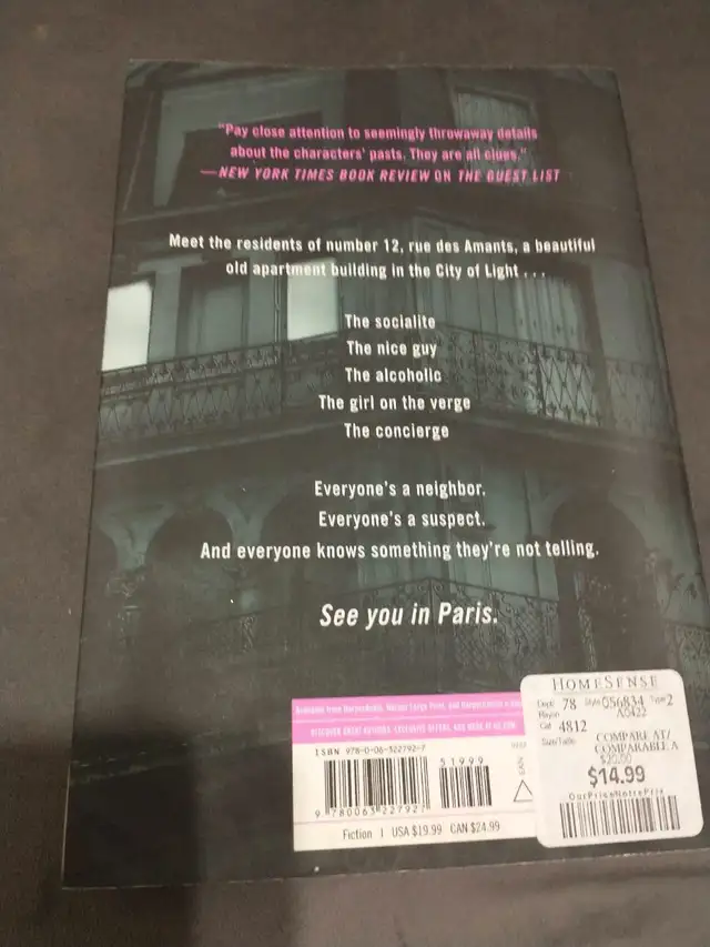 The Paris Apartment - Lucy Foley  360 pgs, softcover62863730670977121