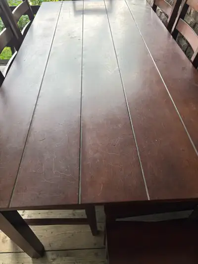 Good condition dining table sets for 8 chairs. Table L: 190cm W: 92cm Only for pick up