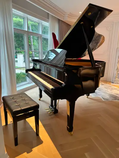 Ritmüller GH160R Grand Piano – Polished Ebony – Beautifully Main, View more