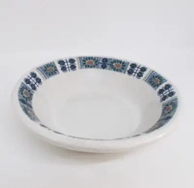 Four Vtg Grindley Bute Hotel Ware Fruit Nappies - White Granite Vitrified Dishes Made in England Res...