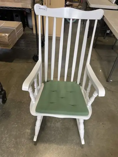 ROCKING CHAIR - WHITE - WITH CUSHION -, View more