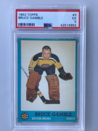 BRUCE GAMBLE ... 1962-63 Topps ... ONLY ROOKIE CARD ... PSA 5