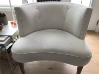 Cream coloured LR chairs(2) 