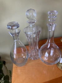 Chrystal decanters @10$ each