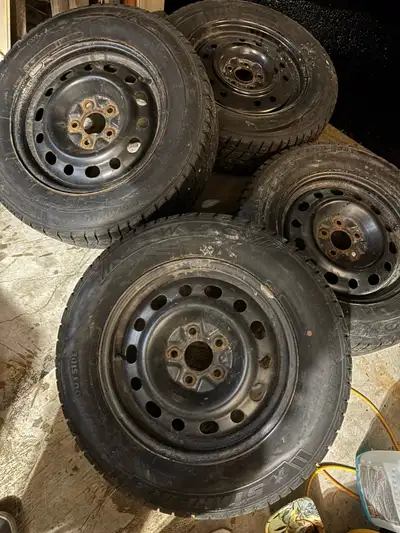 They are off a Chrysler Sebring the tires and rims were only used for a season and a half
