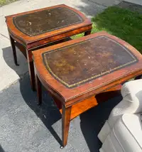 Vintage wood side tables